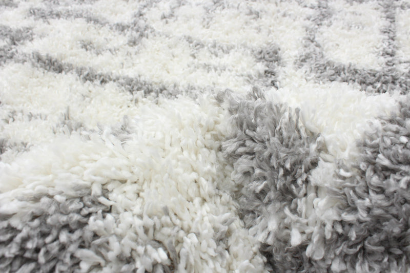 Helma Urban Cream, Light Grey Shag 5'3\" X 7'3\" Area Rug