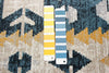 Mosaic Taupe/Blue Machine Washable Area Rug - 8'0" x 10'0"