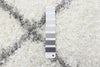 Helma Diamond Cream Shag 3'11" X 5'11" Area Rug