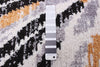 Paloma Sunburst Black, White Area Rug - 6'7" x 9'6”