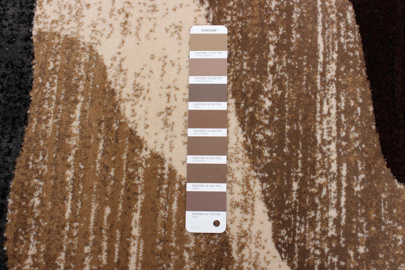 Mayoree Brown, Beige & Black Area Rug - 6'7\" X 9'6\" 