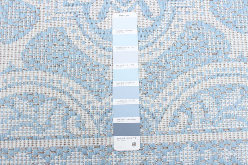 Neisha Traditional Light Blue Rug 6'7\" X 9'6\" Area Rug