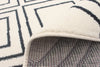 August Geod White-Navy 6'7" x 9'6" Area Rug
