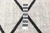 Damali Ivory/Black Machine Washable Area Rug - 5'0" x 7'0"