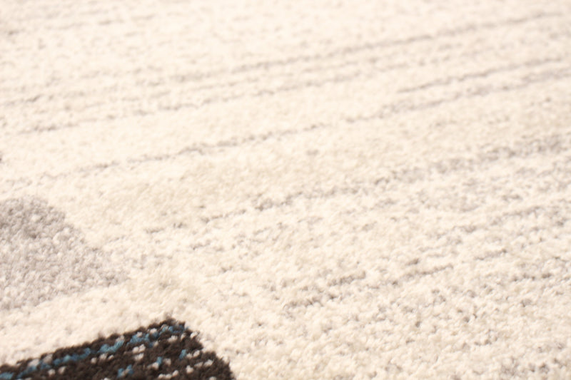 Aya Ivory-Blue Area Rug - 5'3\" x 7'3\"