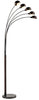 Antiqued-Bronze 5-Light Peacock Arc Floor Lamp