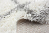 Helma Diamond Cream Shag 3'11" X 5'11" Area Rug
