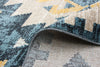 Mosaic Taupe/Blue Machine Washable Area Rug - 8'0" x 10'0"