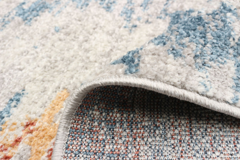 Vera Sun Ivory/Blue Area Rug - 2'7\" x 8'4\"