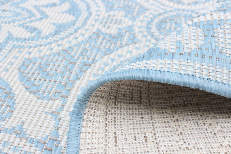 Neisha Traditional Light Blue Rug 6'7\" X 9'6\" Area Rug