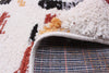 Paloma Sunburst Black, White Area Rug - 6'7" x 9'6”