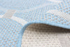 Neisha Abstract Light Blue Rug 5'3" X 7'3" Area Rug