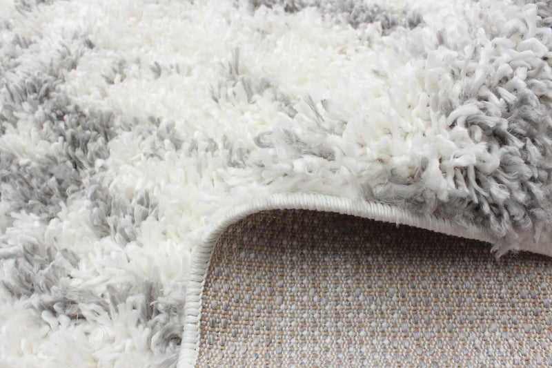 Helma Urban Cream, Light Grey Shag 5'3\" X 7'3\" Area Rug