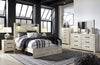 Abby Queen Panel Bed - {Rustic}, {Industrial} style Bed in White {Engineered Wood}