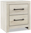 Abby Bedside 2-Drawer Nightstand with USB Port, 21.8"W x 24.5"H - White