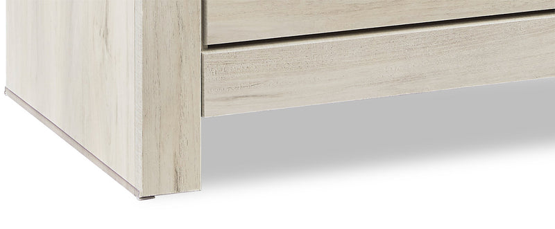 Abby Bedside 2-Drawer Nightstand with USB Port, 21.8\"W x 24.5\"H - White