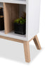 Bremen Bookcase - Retro style Bookcase in White/Brown Medium Density Fibreboard and Hardwood Solids