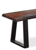 Bowery Dining Bench - Industrial style Dining Bench in Rustic Brown Metal and Wood