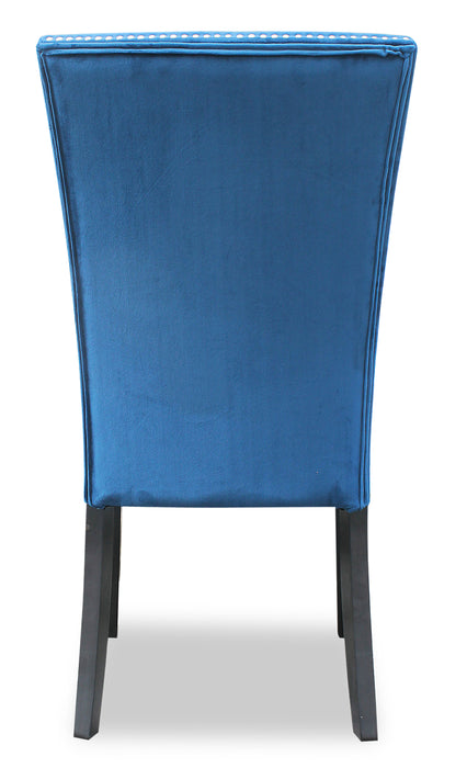 Cami Dining Chair with Velvet Fabric - Blue