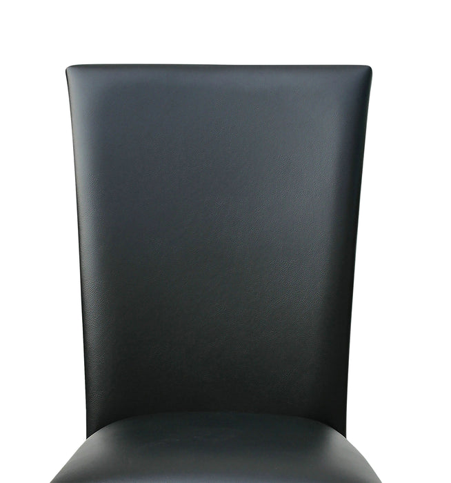 Cami Dining Chair with Vegan-Leather Fabric - Black
