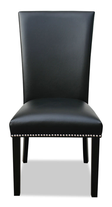 Cami Dining Chair with Vegan-Leather Fabric - Black