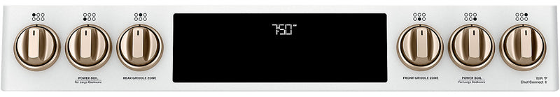 Cafe 6.7 Cu. Ft. Smart Gas Range with True European Convection and Self Clean Racks - Matte White - CCGS750P4MW2