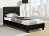 Chase Twin Bed – Brown - Contemporary style Bed in Brown Pine Solids and Faux Leather