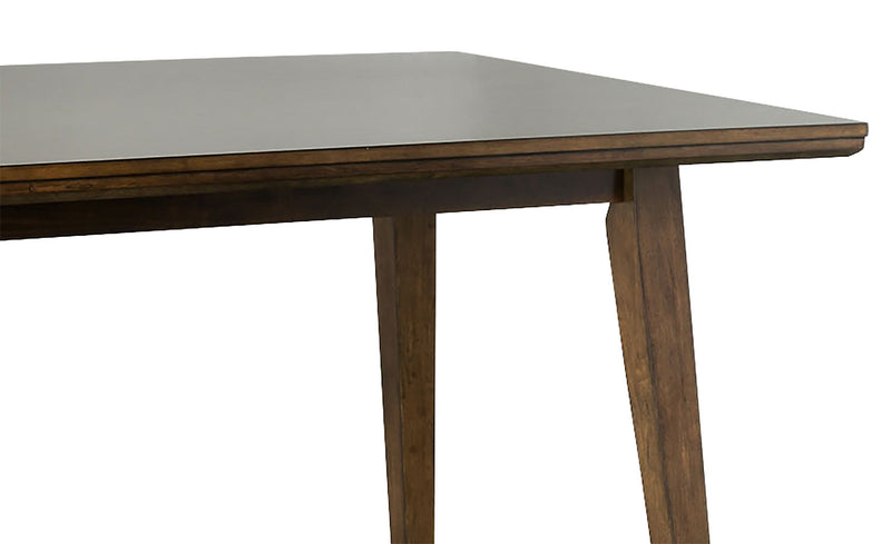 Chelsea 5pc Dining Set with Table & 4 Blue Chairs, 60\"W - Walnut Brown
