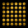 "Golden Spots Black" Giant Art 72x72 Wall Art