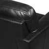 Curt Genuine Leather Sofa - Black - {Modern}, {Retro} style Sofa in Black {Solid Woods}