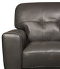 Curt Genuine Leather Chair - Grey - {Modern}, {Retro} style Chair in Grey {Solid Woods}