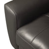 Curt Genuine Leather Loveseat - Grey - {Modern}, {Retro} style Loveseat in Grey {Solid Woods}