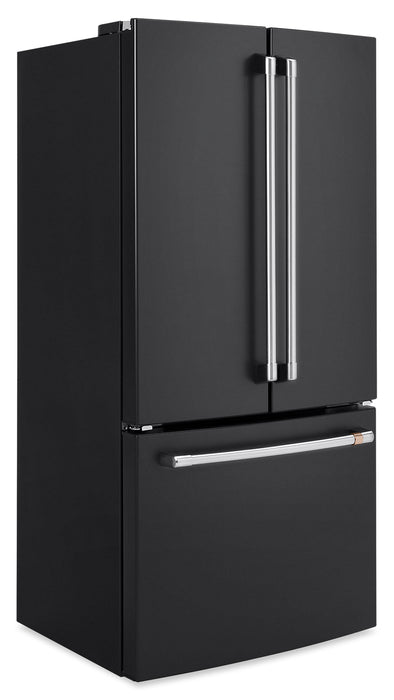 Cafe 33\" 18.6 Cu. Ft. French-Door Refrigerator - Matte Black - CWE19SP3ND1