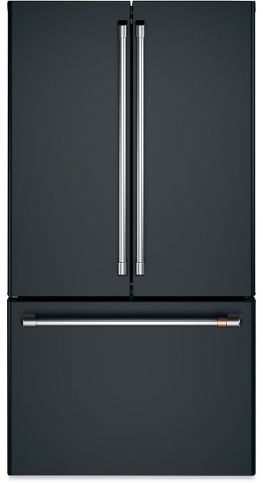 Cafe 36\" 23.1 Cu. Ft. French-Door Refrigerator - Matte Black - CWE23SP3MD1