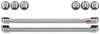 Café Electric Range Brushed Stainless Steel Knobs and Handles Set - CXFCEHKPMSS - Accessory Kit in Brushed Stainless