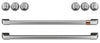 Café Gas Range Brushed Stainless Steel Knobs and Handles Set - CXFCGHKPMSS - Accessory Kit in Brushed Stainless