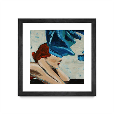 "On The Rocks" Matted and Framed Black 36x36 Wall Art