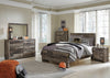 Derekson Full Bed - {Rustic}, {Contemporary} style Bed in Grey {Engineered Wood}, {Medium Density Fibreboard (MDF)}