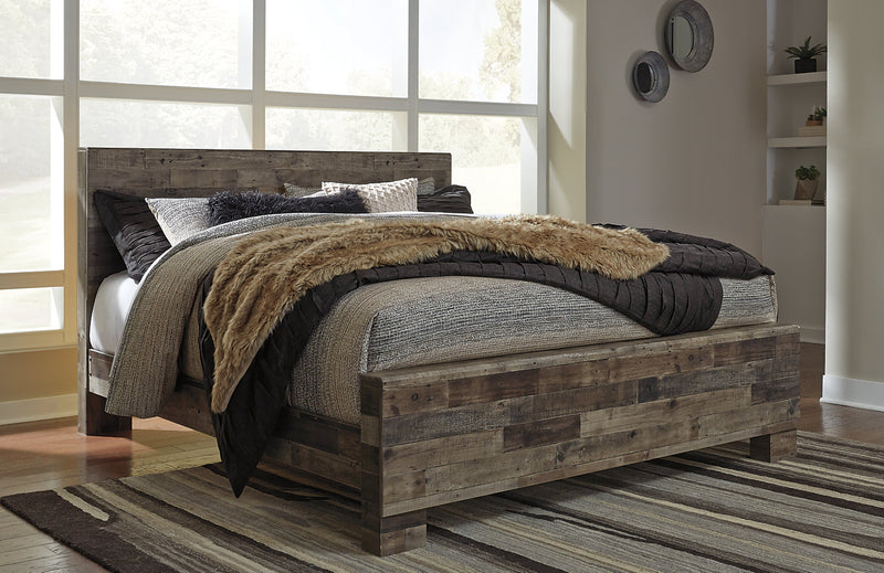 Derekson Panel Headboard, Grey - King Size
