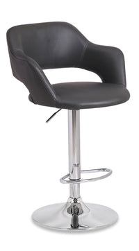 Finn Barstool with Swivel & Adjustable Seat, Vegan Leather Fabric, 23-31.5