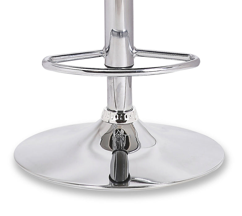 Finn Barstool with Swivel & Adjustable Seat, Vegan Leather Fabric, 23-31.5\"H, Metal - Beige