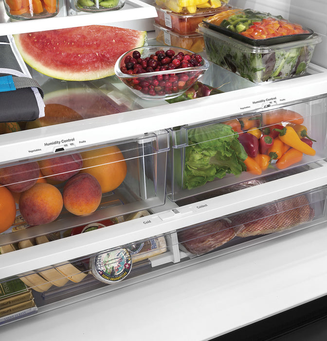GE 36\" 27 Cu. Ft. French-Door Refrigerator - White - GNE27JGMWW
