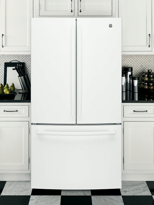 GE 36\" 27 Cu. Ft. French-Door Refrigerator - White - GNE27JGMWW