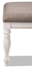 Grace Bench – Antique White - Country style Bench in Antique White Poplar