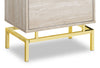 Hanna Beige Marble Accent Table