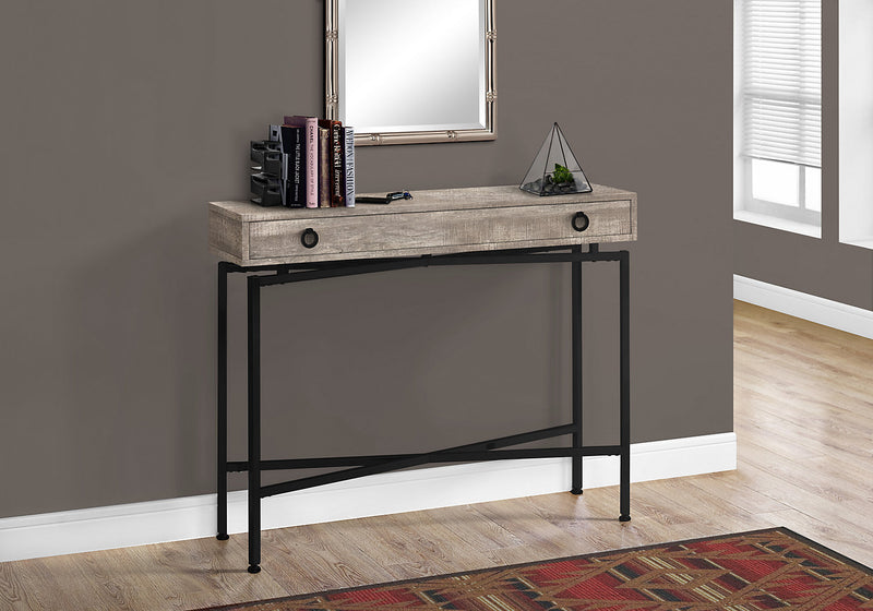 Harper 42.5\" Sofa Table with Drawer - Taupe Reclaimed Wood-Look