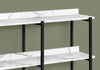 White Marble-Look and Black Console Table