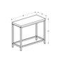 Grey Blue Tile Top Hammered Silver Accent Table