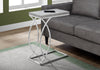 Grey Cement with Chrome Metal Accent Table