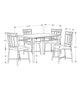 Small 5-Piece Rectangular Dining Package - Brown Marble-Look